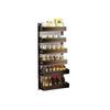 2 In 1 Over The Door Pantry Organizer, Wall Mounted Spice Rack, 6/8 Layer Design Spice Cabinet, Pantry Door Seasoning Shelves with Adjustable Basket