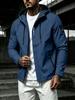 Men's Hooded Windbreaker Slim Fit Color for Spring and Fall