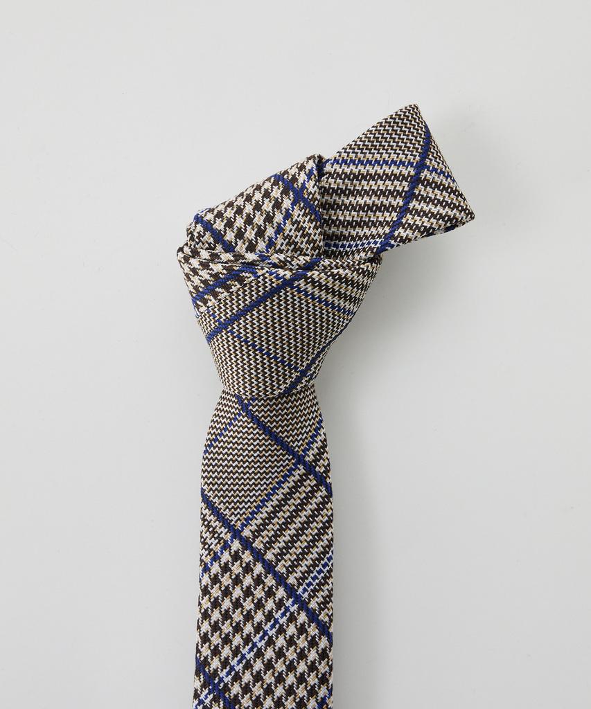STCO Vibe Shift Check Slim Tie_Beige _Lntxz65Tcd