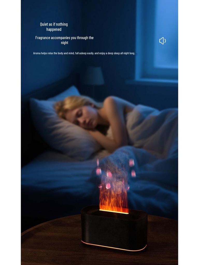 Multicolor Flame Aroma Diffuser with Automatic Spray & Ambient Light