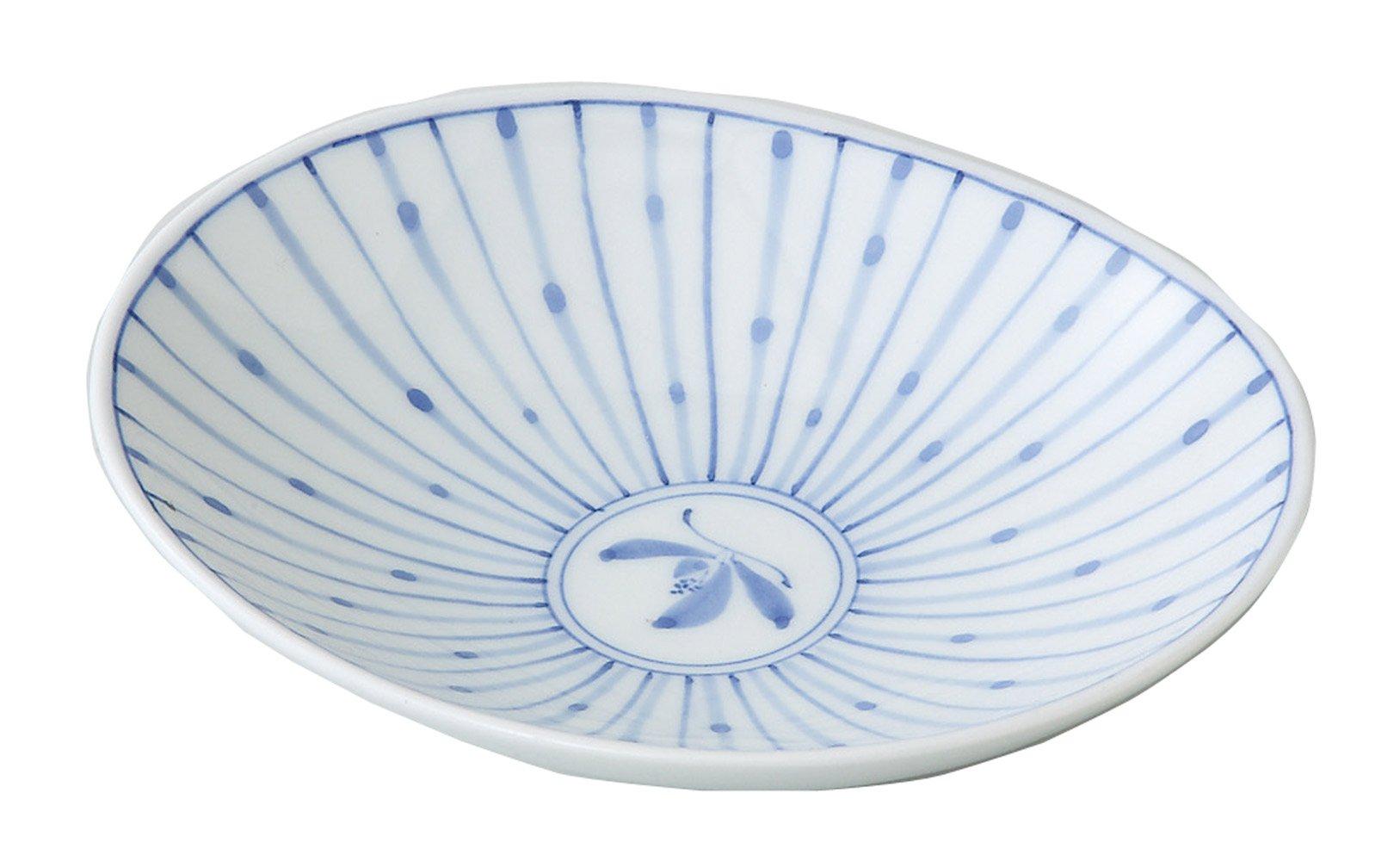 

Saikaitoki Hasami Ware Oval Plate with Tokusa Orchid Diameter 71009 (Medium) Pattern, 15.5cm,