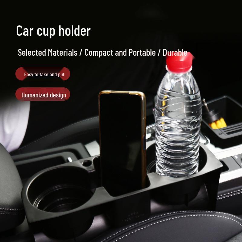 Multifunctional Car Cup Holder & Armrest Organizer with Phone Storage