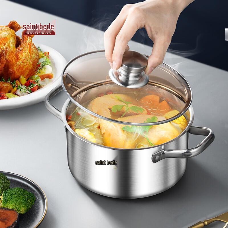 Sheng Bi De 22cm Thickened Stainless Steel Soup Pot