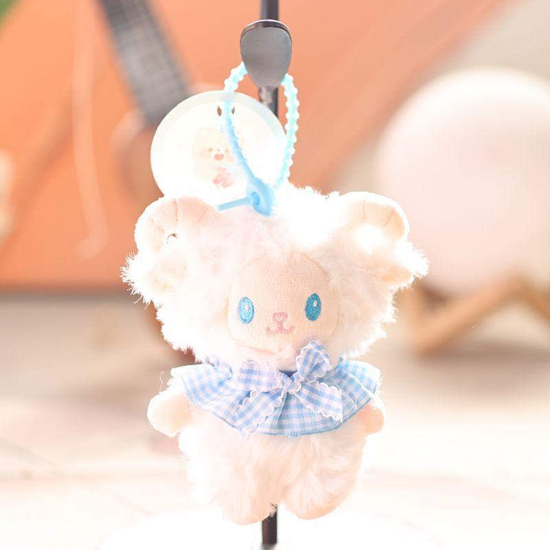 Chaveiro de Ovelha de Pelúcia Com Enchimento Macio de PP Para Crianças e Adultos