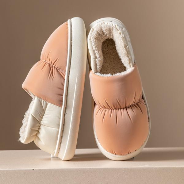 Cotton Slippers Women's Winter Bag Heel Waterproof Casual Thick Bottom Non-slip Indoor Thickened Home Thermal Cotton Shoes Men