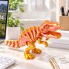 Tyrannosaurus Desktop Decoration Articulated Rex Skeleton Figurine, 3D Printed T-Rex Model with Movable Joints, Dino Educational Toy for Desk