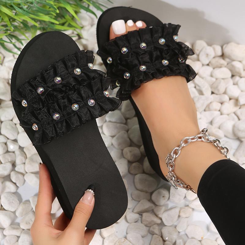 Plus Size Female Shoes 2024 Summer New Open Toe Platform Women's Slippers Outdoor Wedge Casual Ladies Slippers Sandals for Women