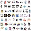 55 New Styles Undertale Doodle Stickers Decorate Suitcase Laptop Mobile Phone Stickers