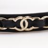 Chanel Katyusha Other Accessories COCO Mark Chain Black / Silver Lambskin Women Used
