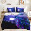 Wolf Dreamcatcher Feathers Floral Colorful Animal Print Duvet Quilt Cover Set