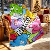 Custom Name Personalized Care Bears Print Blanket, Home Decor, Bedroom, Sofa, Camping, Couch, Gifts for Birthday ChristmasEnthusiasts