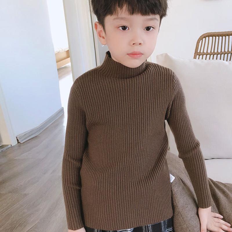 Dětský vypasovaný žebrovaný svetr Chlapci Dívčí svetr Dětské oblečení Dívka pletený svetr