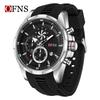 OFNS Business Men's Quartz Watch: Fashionable, Three Sub-Dials, Six Hands, Calendar, Waterproof.