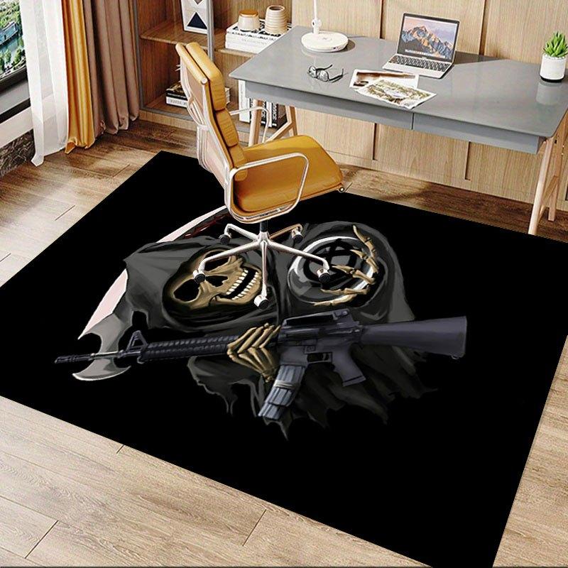1pc Sons of Anarchy Themed Office Carpet Chair Mats - Durable Polyester Rug for Home Theater, Office, Dorm Room Decor - tA61