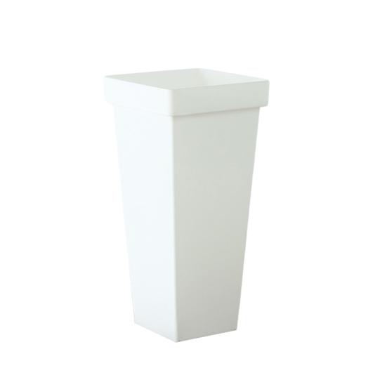 

Tall Flower Bucket Modern Plastic Vase Elegant Square Bucket for Cut Flowers Floral Arrangement Home Wedding Party Table Centerpiece Small білий