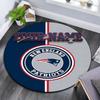 Benutzerdefinierter Name, runder Teppich im Muster der New England Patriots, Teppich für Wohnzimmer, Schlafzimmer, Spielzimmer, rutschfeste Bodenmatte, Weihnachtsgeschenke und Geburtstagsgeschenke.