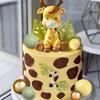 Giraffe Cake Topper Balls Cake Decorations Clay Animal CakeDecoration for WildAnimals Themed Birthday Baby Shower Party Supplies