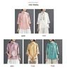 2024 Retro Chinese-Style Embroidered Cotton Linen Shirt - Women's Spring/Summer Stand-up Collar Top