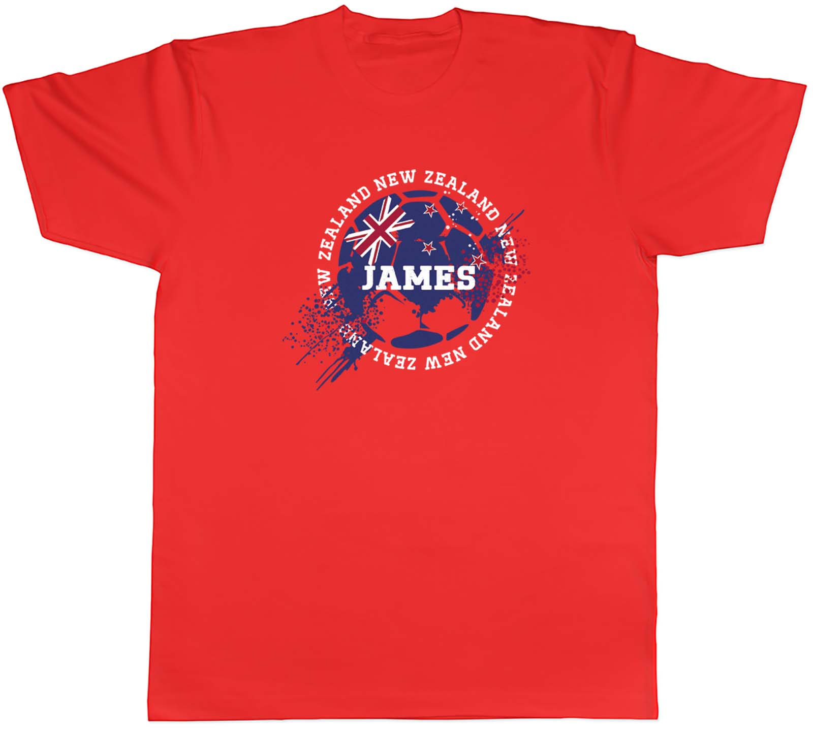 Personalised New Zealand Football Sports Mens Unisex TShirt Tee Gift S