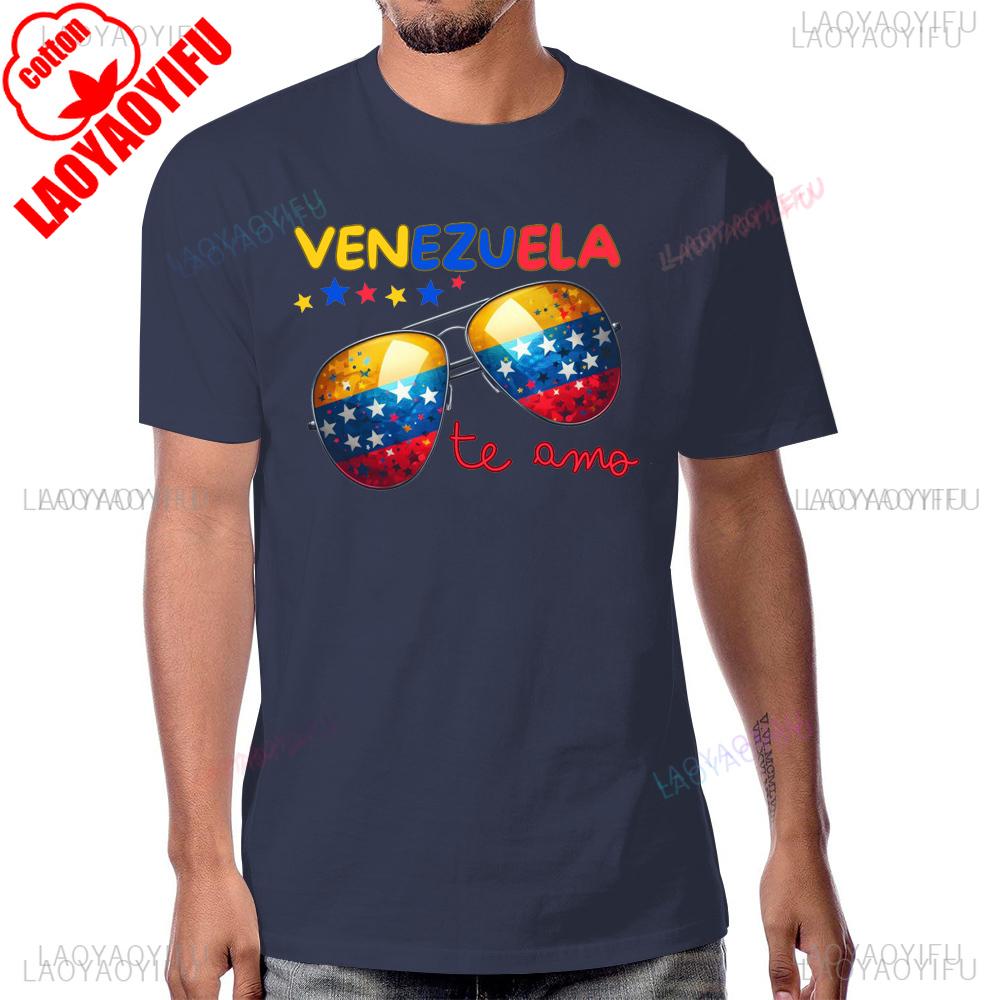 Venezuela Flag Vintage Style Tshirt Casual Fashion Streetwear Hip Hop Short Sleeve Man T Shirt Breathe Comfort Unisex T-shirt