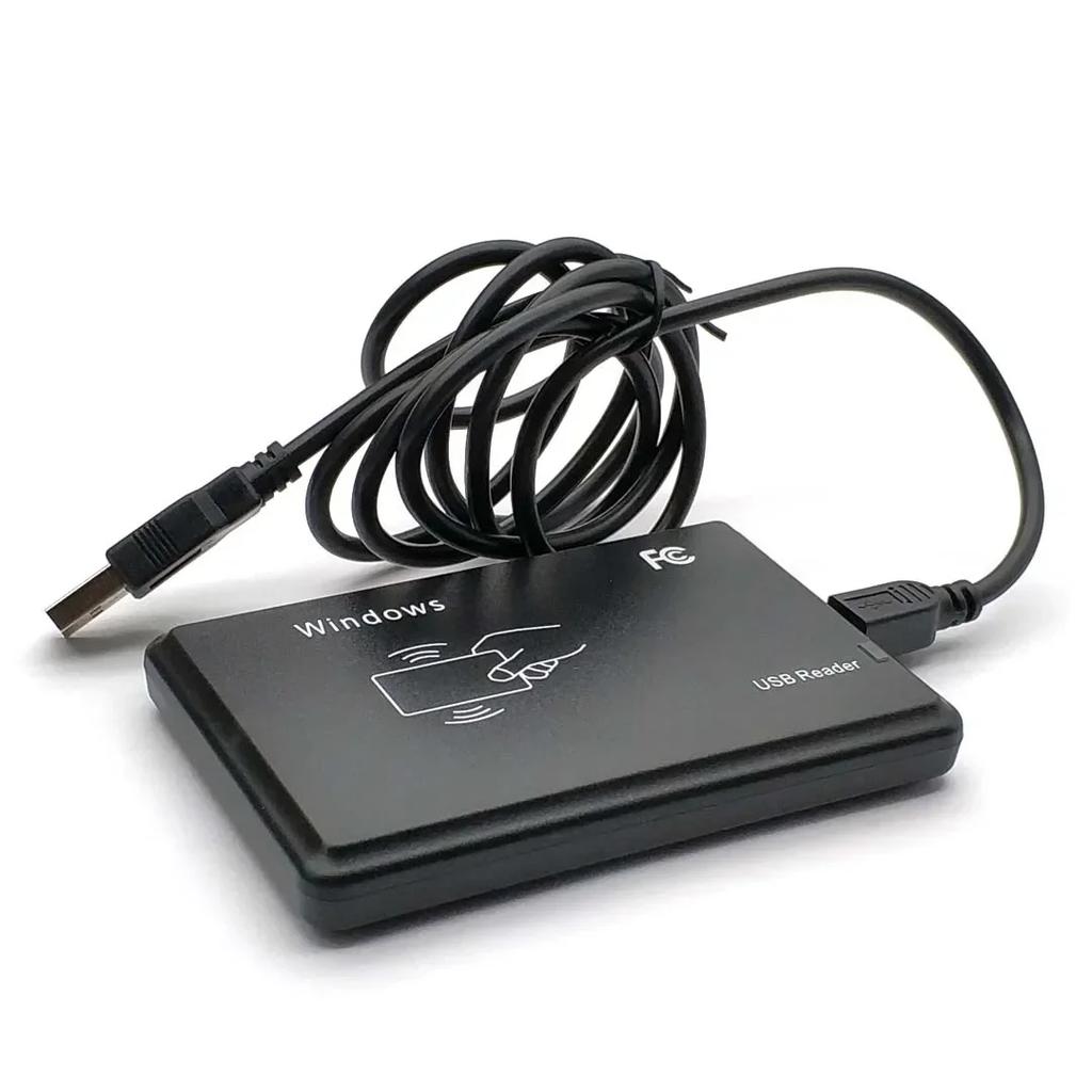 125KHz 13.56MHz RFID-läsare USB Proximity Sensor Smartkortläsare Ingen Drivrutin Utgivningsenhet USB för Passerkontroll IC ID-läsare
