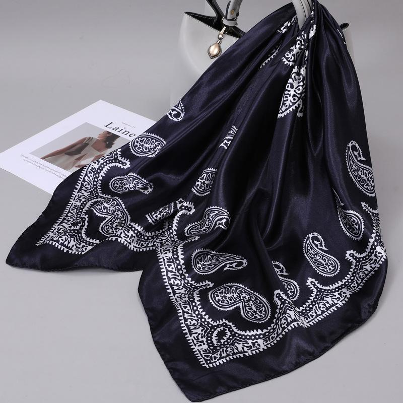 90 Square Scarves, Silk Scarves, Women's New Spring and Summer High-end Sense Versatile, Thin Scarves, Shawls Outside