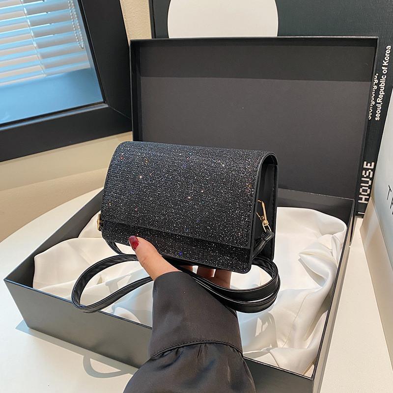 Fashionable Shiny Small Bag For Women Trendy 2024 Summer Pu Crossbody Handbag