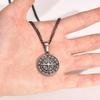 Men Retro Silver Color Seeker Compass Necklaces, Rock Punk Vintage Metal Stainless Steel Round Coin Pendant Collar Gift Jewelry