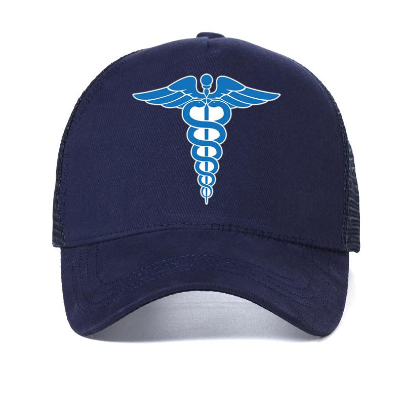 Caduceus Women Hat Medicine Symbol Jewelry Gifts For Nurse Doctor Medical Students Baseball Cap Summer Mesh Breathable Hats