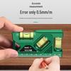 High-Precision Magnetic Spirit Level Protractor - Drop-Proof Mini Ruler