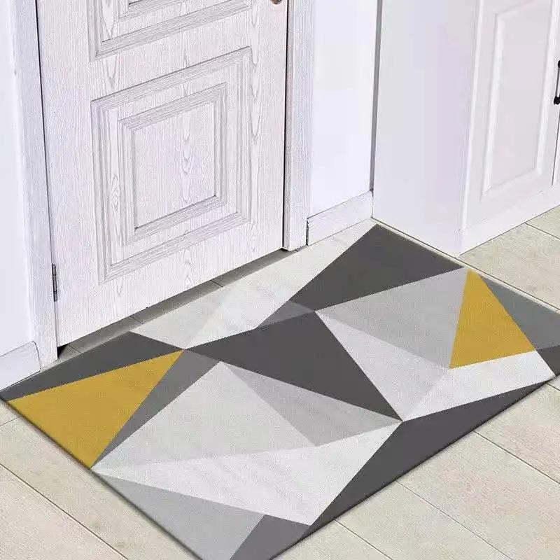 Nordic Absorbent Bathroom Non-slip Foot Mats Outdoor Porch Entrance Door Mat Living Room Carpet Home Rug Bath Mat Flooring Rugs