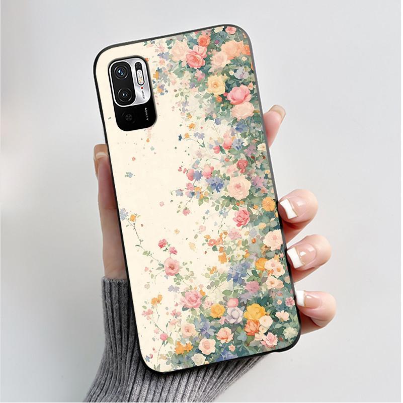 Luxury Fashion Butterfly Flower Case For Redmi Note 10 10T JE Phone Case For Xiaomi Redmi Note10T JE Soft Silicone Cover Casing