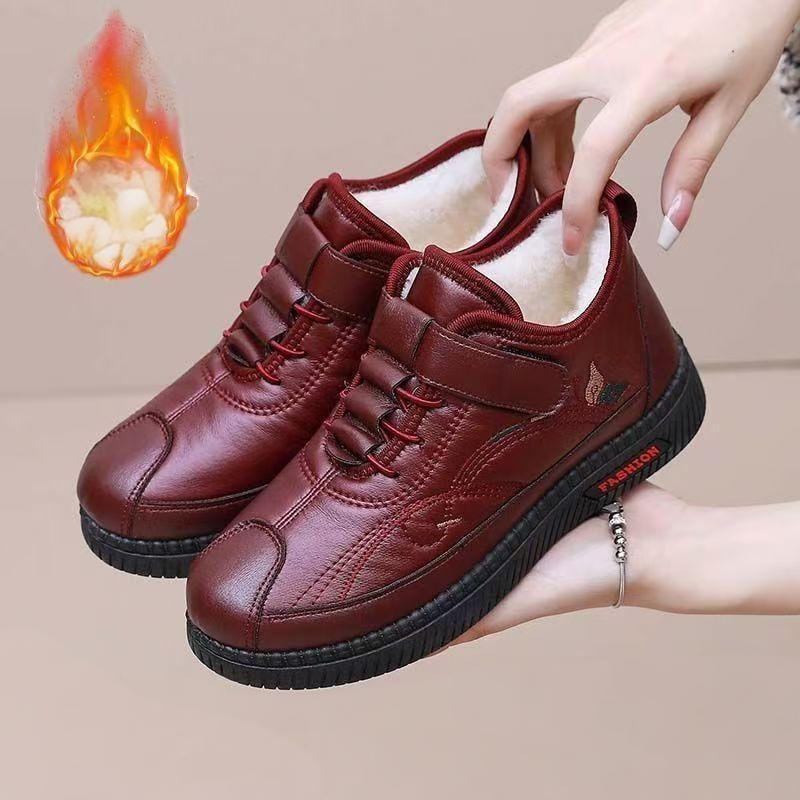 2025 Winter Women's Cotton Boots Non-slip Comfortable Mom Cotton Shoes Plus Velvet Warm Snow Boots