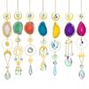 Original Stone Crystal Agate Sunshine Catcher Pendant Natural Agate Lighting Pendant Outdoor
