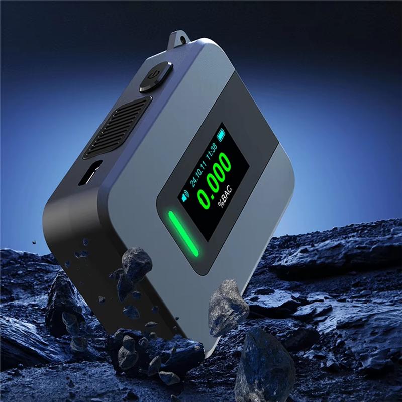 Electrochemical Alcohol Tester Voice Report Non-Contacting Electronic Breathalyzer Portable Alcohol Meter