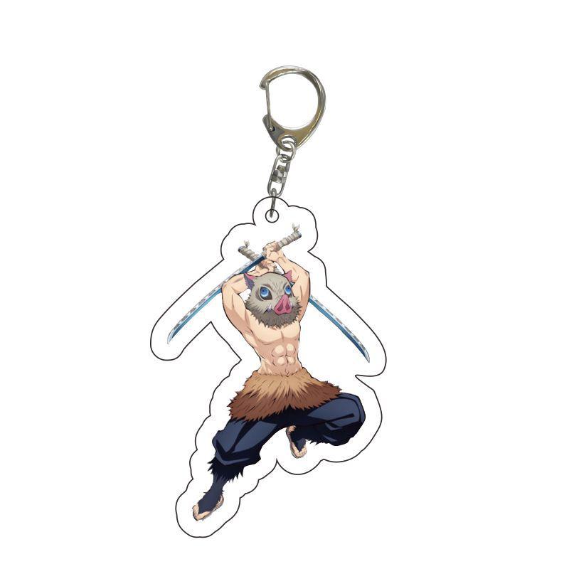 Demon Slayer Acrylic Keychain Tanjiro Kamado Nezuko Giyu Tomioka Zenitsu Agatsuma Shinobu Kocho Anime Merchandise Gift Carry Mini Lightweight Portable