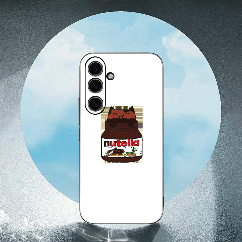 Chocolate Nutella Luxury Black Phone Case For Samsung Galaxy S23 S24 S25 Ultra S22 Plus S21