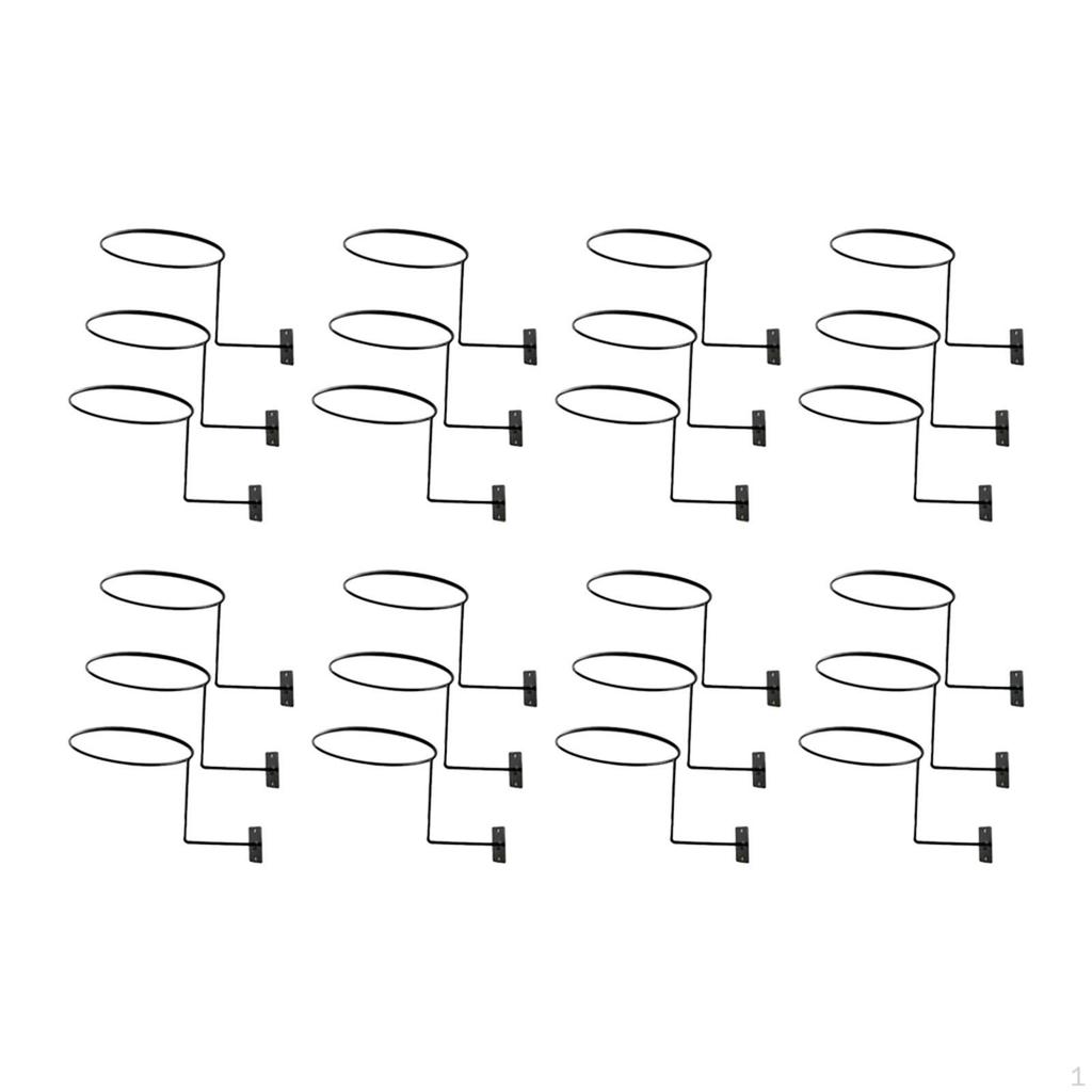 24Pcs Anti Wall Mount Metal Helmet Display Holder Stand Hanger Hook for Painter Cowboy Sun Hat