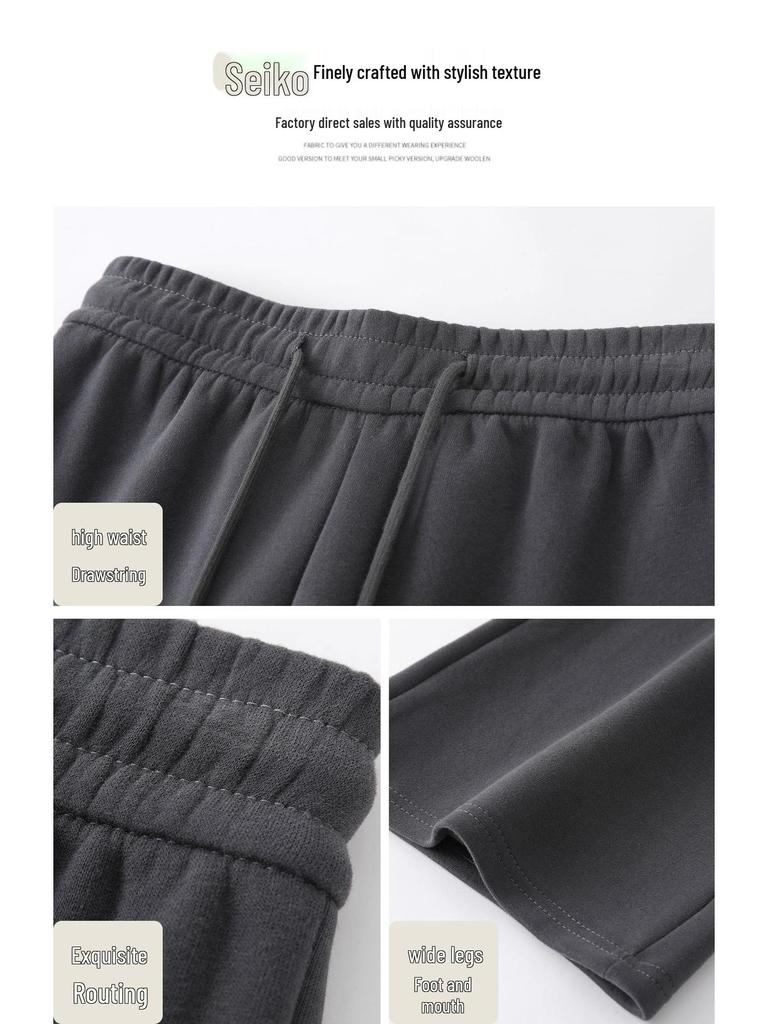 Damskie spodnie dresowe wyszczuplające z wysokim stanem, ze ściągaczem, mikro rozszerzane - Casualowe, podnoszące biodra, fason petite, wiosenny design