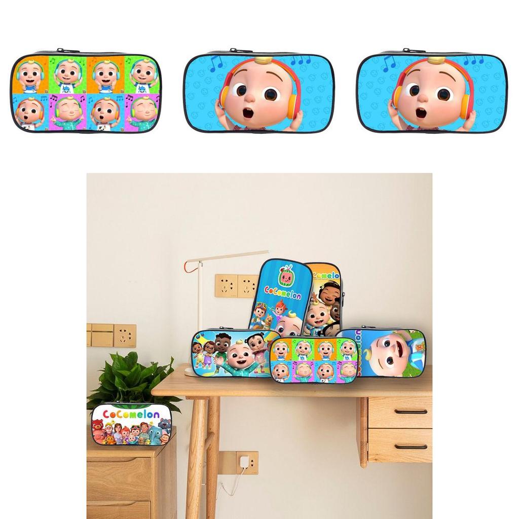 Cocomelon Pencil Box Large Capacity Storage Bag Ideal For Students And Kids