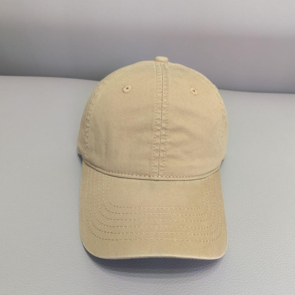 Baseball Cap Peaked Cap Outdoor Summer Ins Wind Solid Color Visor Minimalist Retro Pure Cotton Light Version