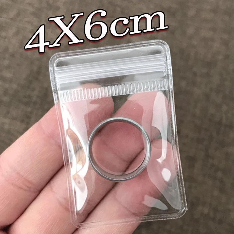 

10/100pcs Transparent Thicken PVC Jewelry Package Bags Anti-Oxidation Organizer Display Packaging Storage Self Sealing Pouches 10pcs