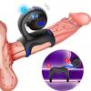 Male Snail Lock Sperm Ring, Delayed Ejaculation Ring, Anal Clitoris Stimulator, 10 Vibration Modes, Silicone Waterproof Sex Toys for Adult Couples