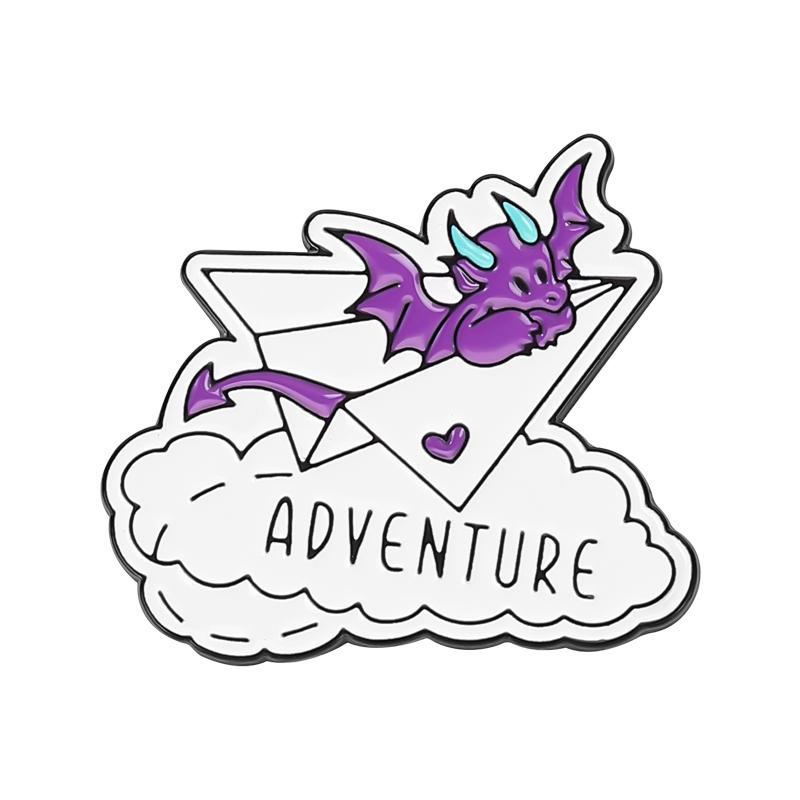 Work Hard Travel Harder Adventure Enamel Pin Cloud Life Balance Attitude Brooches Lapel Badge Jewelry Gifts for Gamer Friends