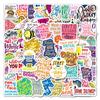 100 Inspirational English Learning Slogans Doodle Stickers Luggage Tablet PC Car Fridge Decorative Stickers