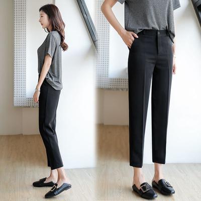 Loose and Comfortable Straight-Leg Nine-point Casual Pants for Spring