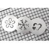 Three-in-one Stainless Steel Coffee Drawing Die Coffee Gadget Cake Dusting Mold  Coffee Decoration