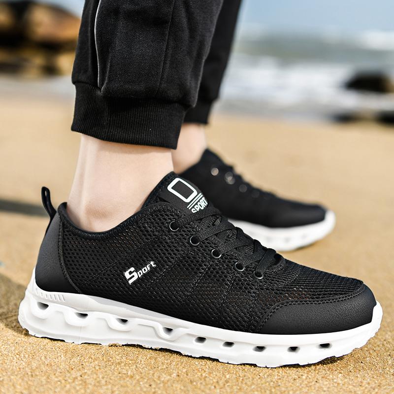 2025 New Men'S Shoes Breathable Mesh Casual Shoes Summer Trendy Lightweight Outdoor Sports Running Shoes