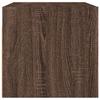 Wall Cabinets with Glass Doors Set of 2 Brown Oak Effect