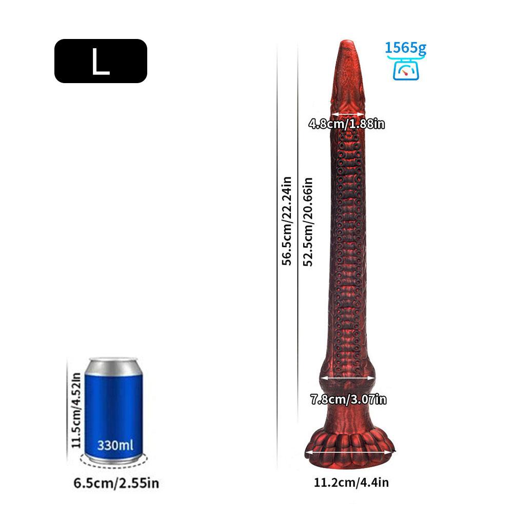 Super Huge Luminous Long Butt Plug Silicone Dildo Octopus Tentacles Anal Plug Dildo, Prostate Massage, BDSM Dilatador, 33"